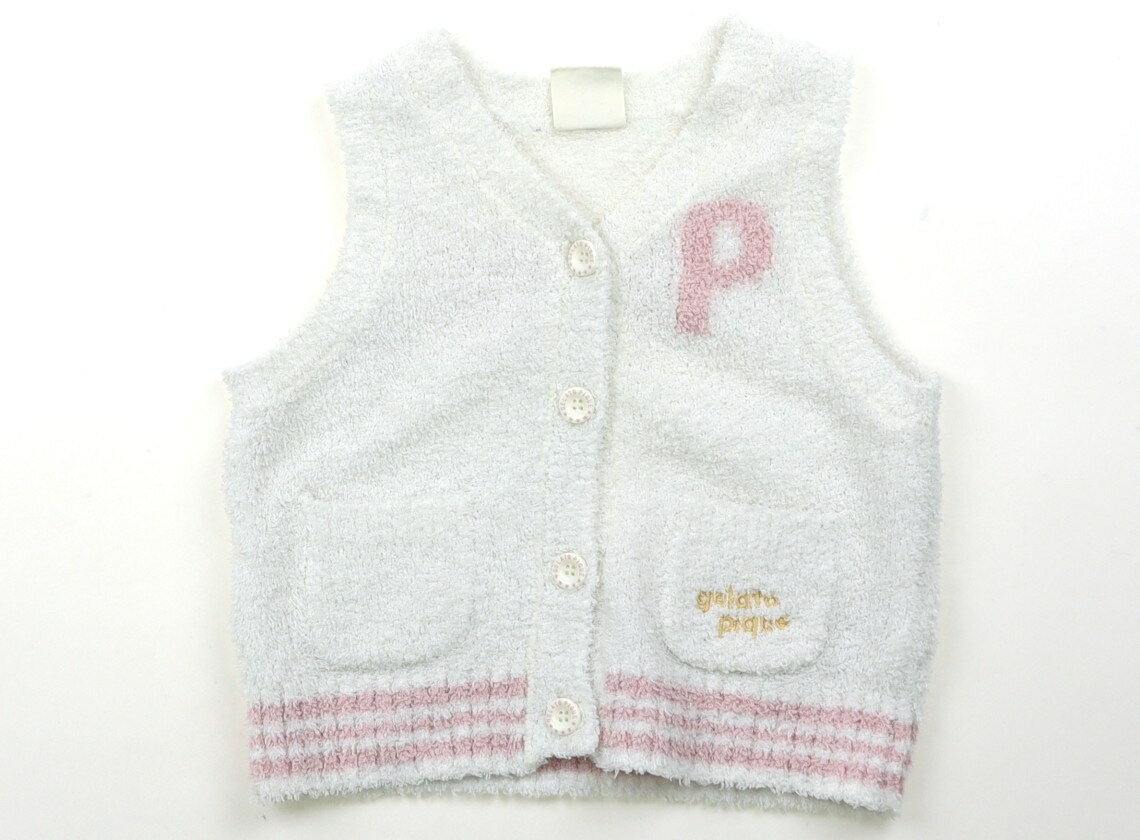 ジェラピケ gelato pique ベビーベスト 80 女の子 ホワイト 子供服 ベビー服 キッズ アウトレット ユー..
