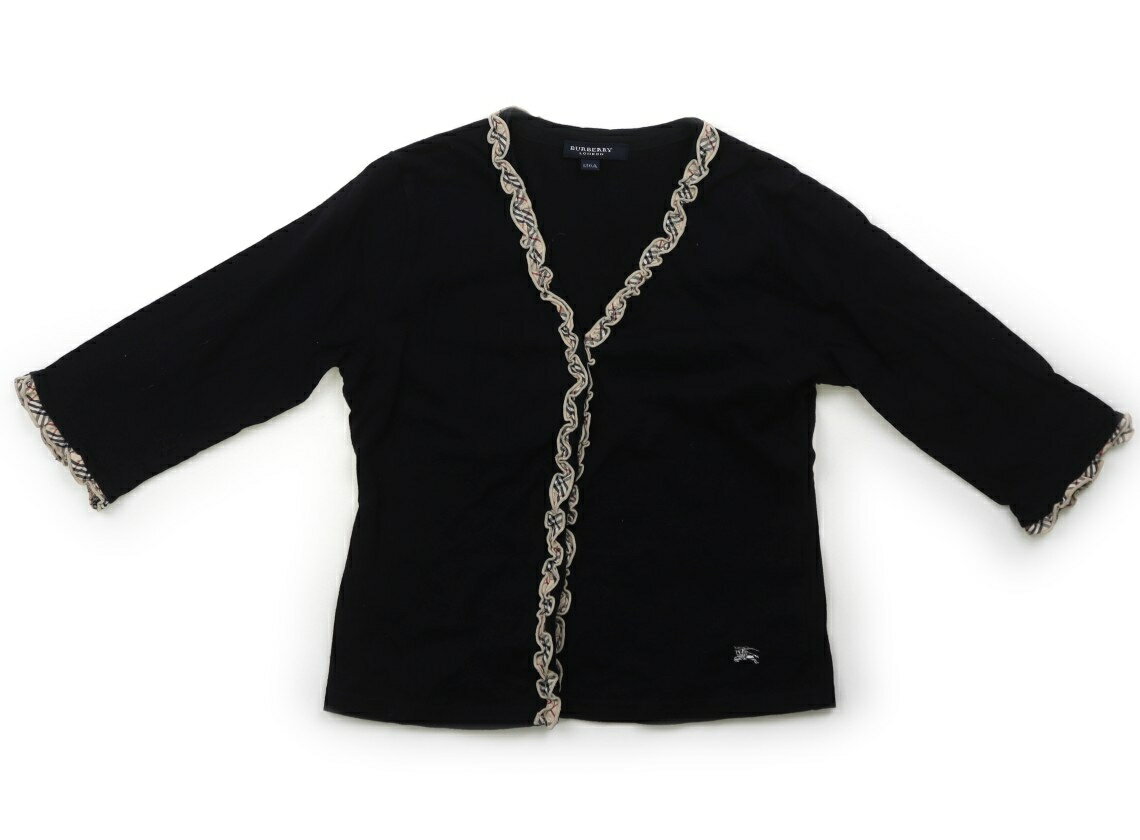 バーバリー BURBERRY カーディガン 130 女の子 ブラック・バーバリーチェック 子供服 ベビー服 キッズ アウトレット ユーズド 【中古】キッズ・ベビー・マタニティ