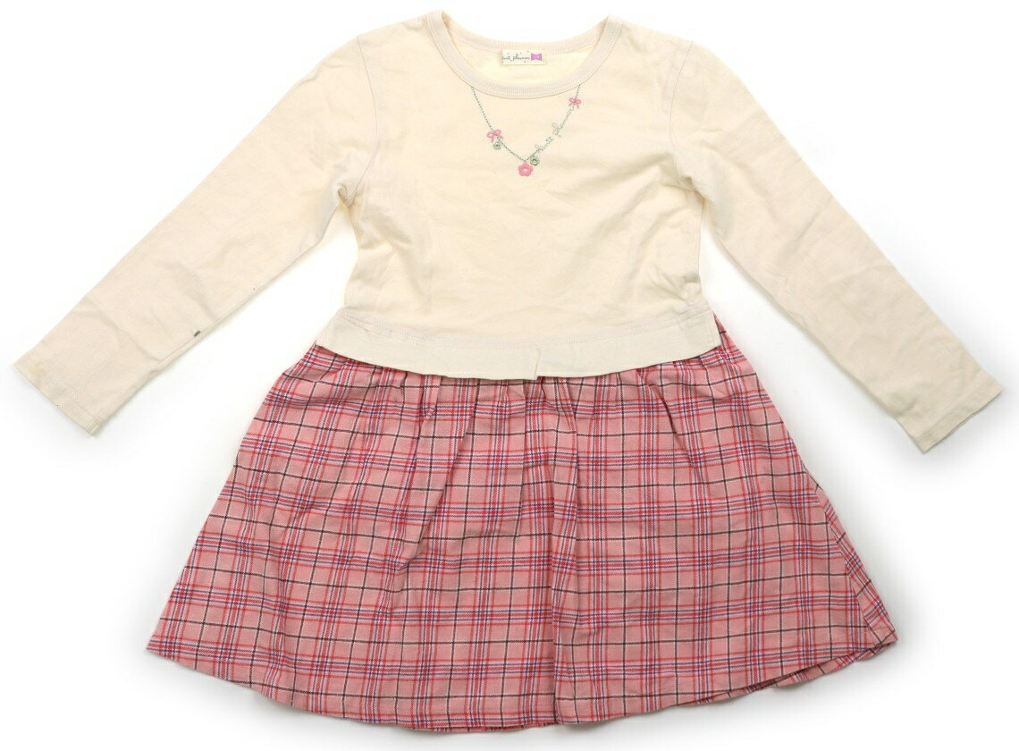 ニットプランナー（KP） Knit Planner(KP) ワンピース 120 女の子 アイボリー、ピンク、チェック 子供..
