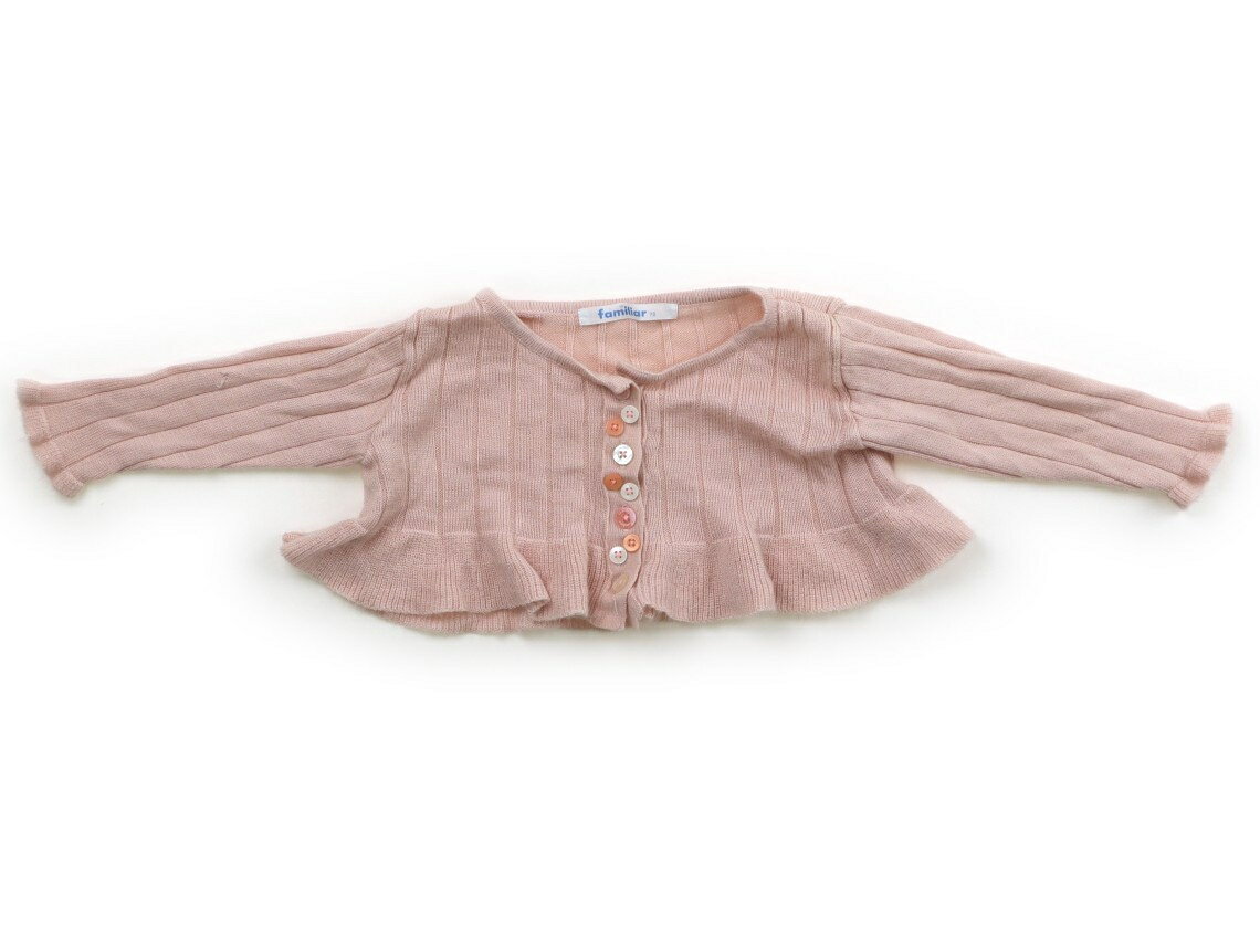 ファミリア familiar カーディガン 70 女の子 モーヴピンク 子供服 ベビー服 キッズ アウトレット ユーズド 【中古】キッズ・ベビー・マタニティ