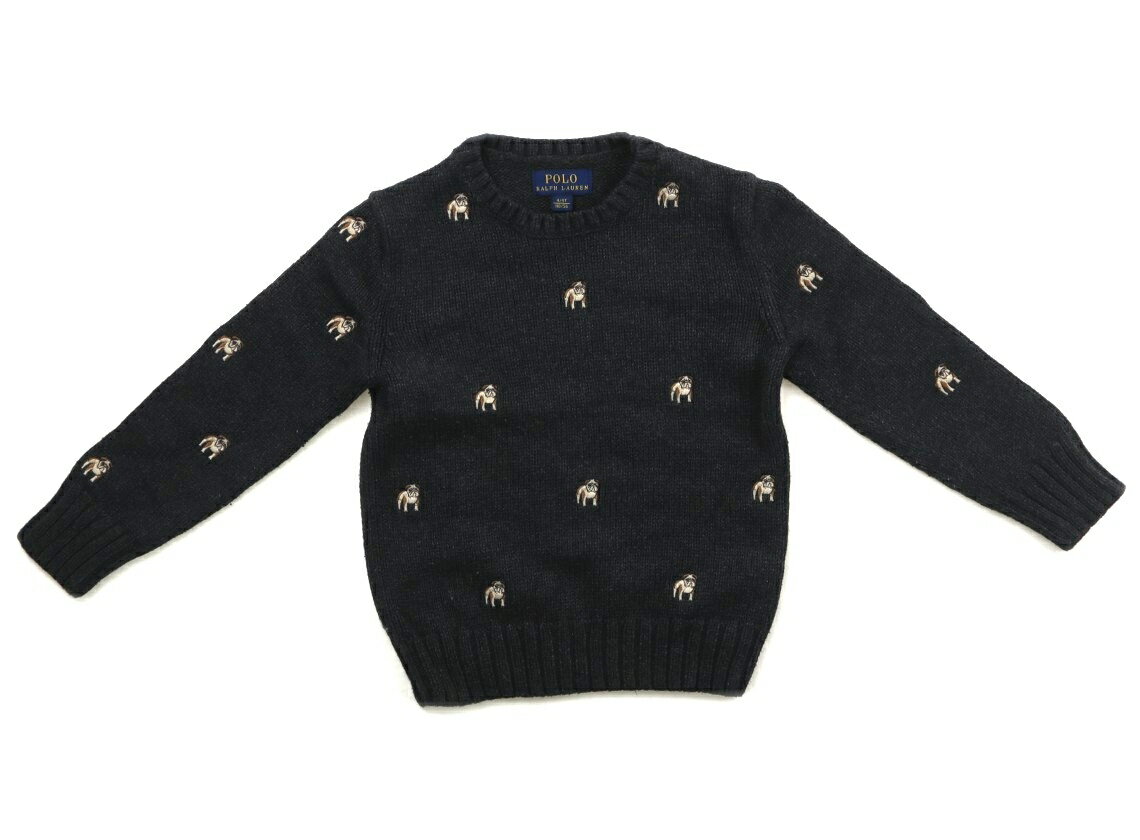 ポロラルフローレン POLO RALPH LAUREN ニット・セーター 110 男の子 ダークグレー・ブルドック 子供服 ベビー服 キッズ アウトレット ユーズド 【中古】キッズ・ベビー・マタニティ