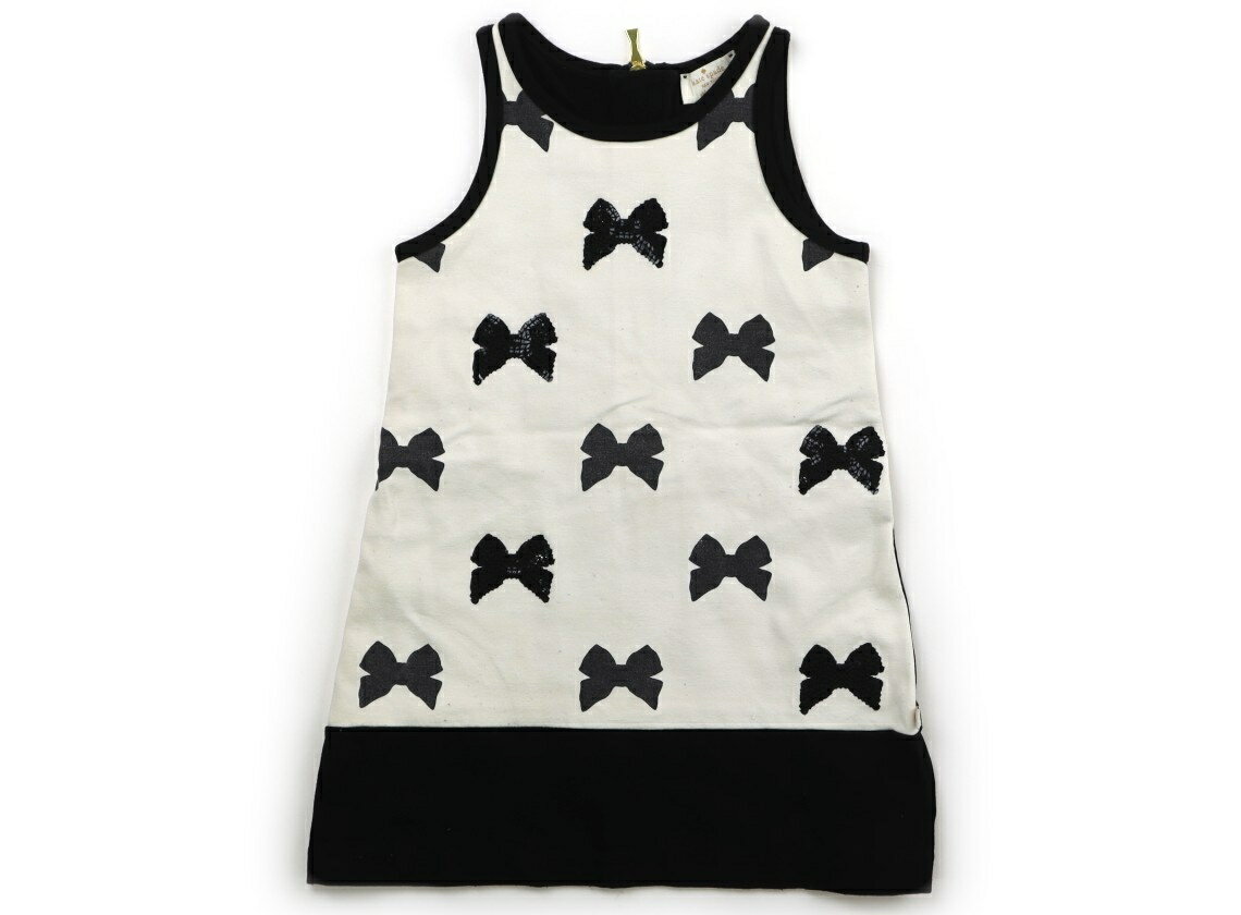 ケイトスペード Kate Spade ジャンパースカート 120 女の子 オフホワイト・ブラック・りぼん 子供服 ベビー服 キッズ アウトレット ユーズド 【中古】キッズ・ベビー・マタニティ