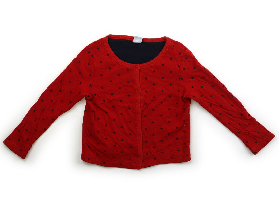 　ブランド 　PETIT BATEAU(プチバトー) 　カテゴリー 　カーディガン 　サイズ 　110サイズ 　色 　レッド・ネイビーハートドット 　状態 　★★（返品不可） 　記名 　なし 　ジャンル 　Girl 実際のサイズ表記は116cm。ダブルフェイスカットソー。ボタンはスナップです。左袖口に黒いインク汚れがあります。全体的にも色褪せと洗いざらし感があります。外遊び用としていかがでしょうか？ ＊【状態】【サイズ】に関しての詳しい説明はこちら