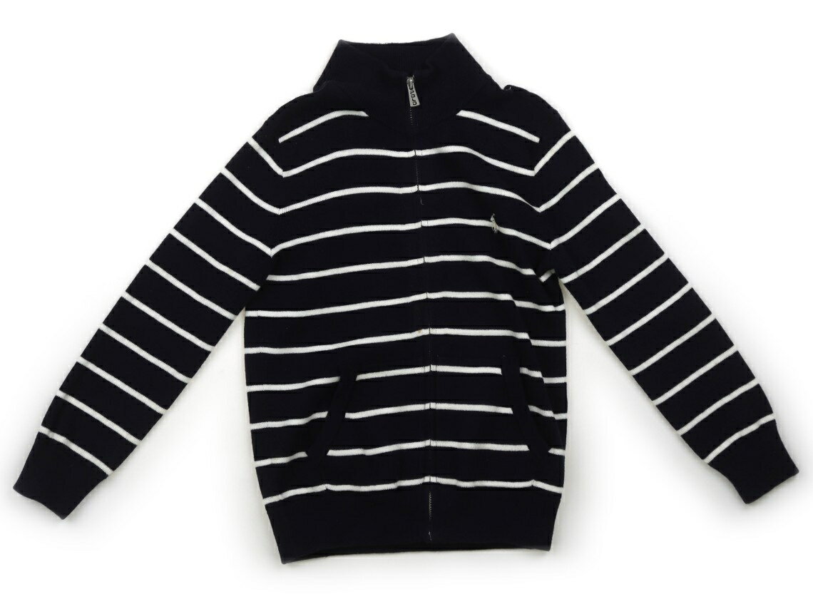 羊毛衫 - ポロラルフローレン POLO RALPH LAUREN カーディガン 120 男の子 ダークネイビー・ボーダー 子供服 ベビー服 キッズ アウトレット ユーズド 【中古】キッズ・ベビー・マタニティ