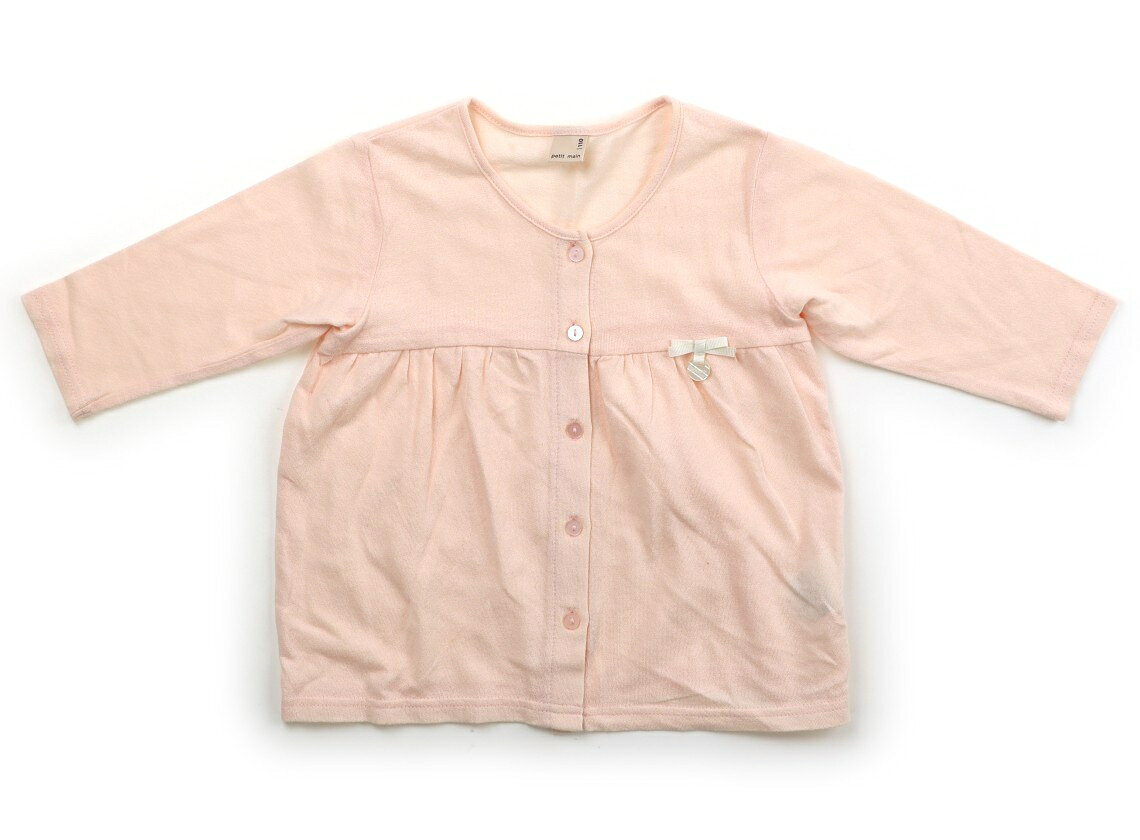 　ブランド 　petit main(プティマイン) 　カテゴリー 　カーディガン 　サイズ 　110サイズ 　色 　サーモンピンク 　状態 　★★★★ 　記名 　なし 　ジャンル 　Girl 梨地素材。五分袖。あまり使用感のない良品です。 ＊【状態】【サイズ】に関しての詳しい説明はこちら