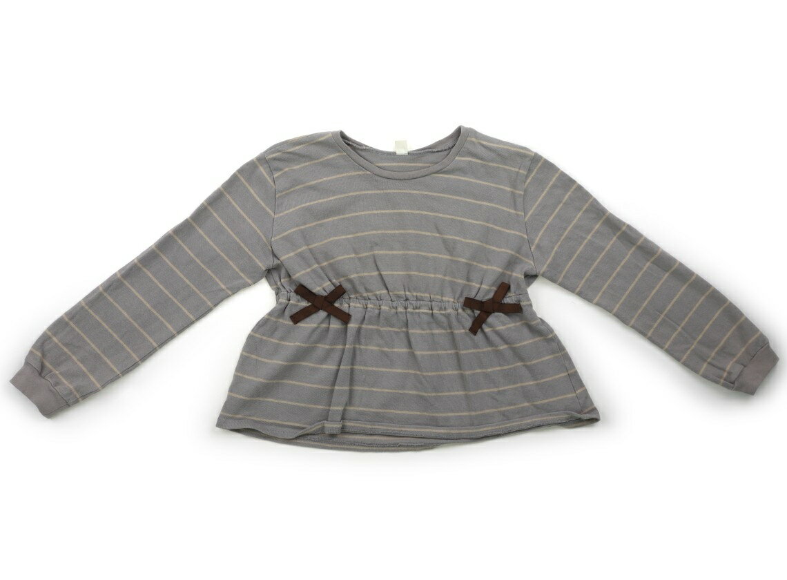 Rakuten - アプレレクール apres les cours トレーナー・プルオーバー 140 女の子 グレー・アイボリー・ボーダー 子供服 ベビー服 キッズ アウトレット ユーズド 【中古】キッズ・ベビー・マタニティ