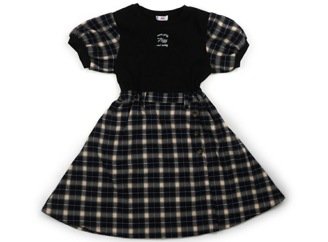 Rakuten - アルジー ALGY ワンピース 140 女の子 ブラック・ネイビー・エクリュ・チェック 子供服 ベビー服 キッズ アウトレット ユーズド 【中古】キッズ・ベビー・マタニティ