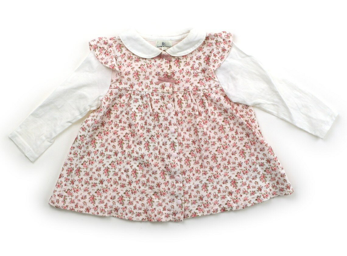 組曲 Kumikyoku チュニック 80 女の子 ホワイト・ピンク・花柄 子供服 ベビー服 キッズ アウトレット ユーズド 【中古】キッズ・ベビー・マタニティ