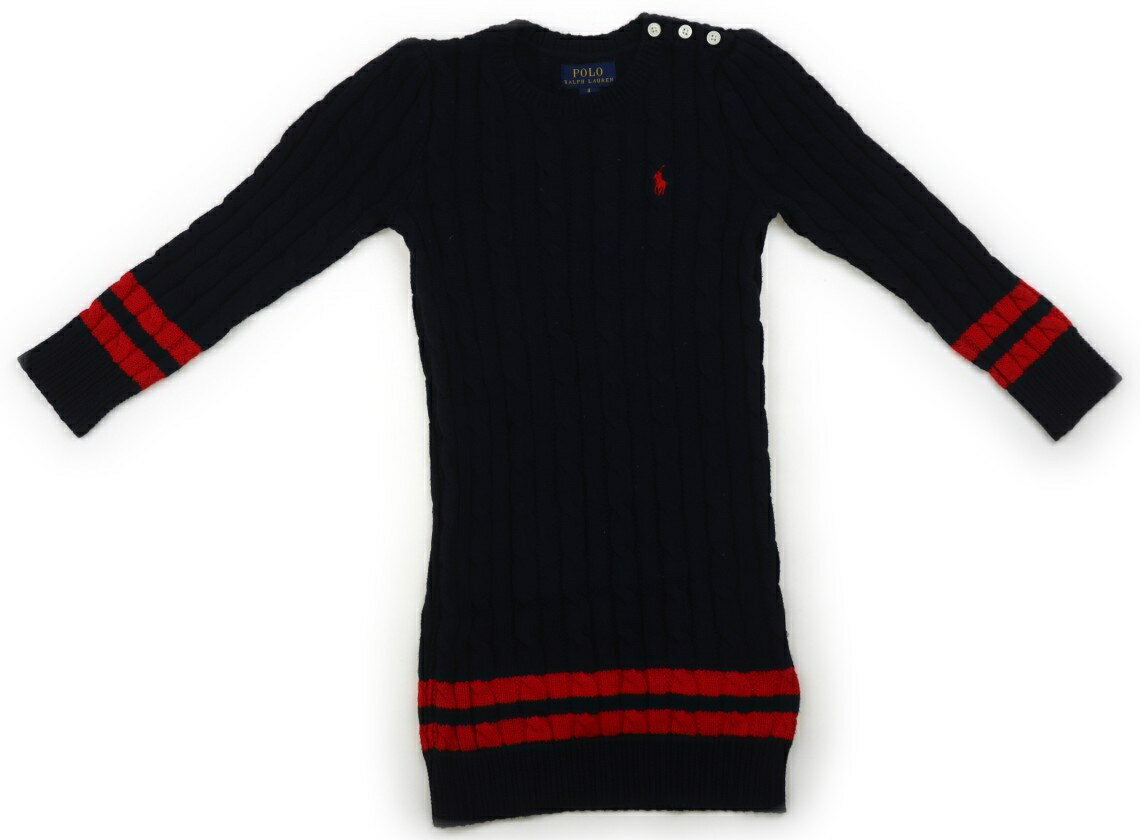ポロラルフローレン POLO RALPH LAUREN ワンピース 110 女の子 紺・赤 子供服 ベビー服 キッズ アウトレット ユーズド 【中古】キッズ・ベビー・マタニティ