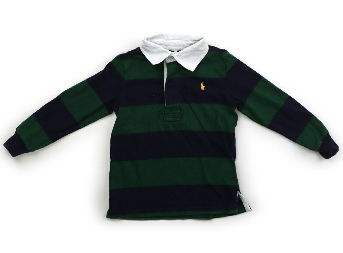ポロラルフローレン POLO RALPH LAUREN Tシャツ・カットソー 100 男の子 グリーン・ネイビーボーダー 子供服 ベビー服 キッズ アウトレット ユーズド 【中古】キッズ・ベビー・マタニティ