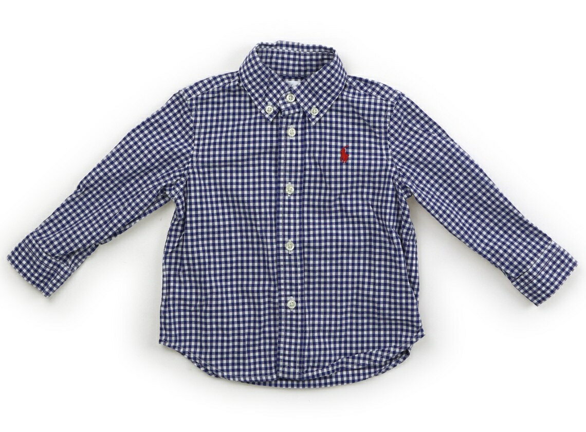 ポロラルフローレン POLO RALPH LAUREN シャツ・ブラウス 80 男の子 ブルー・ホワイト・チェック 子供服 ベビー服 キッズ アウトレット ユーズド 【中古】キッズ・ベビー・マタニティ