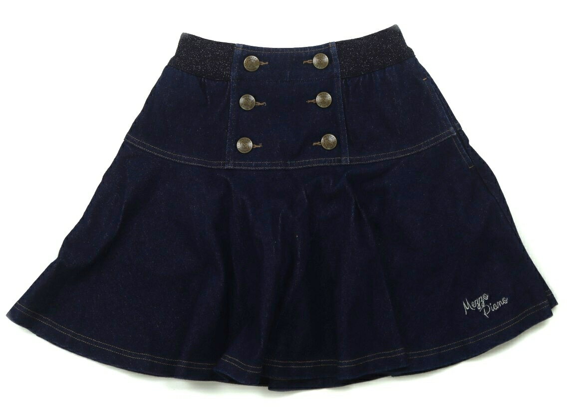 メゾピアノ mezzo piano スカート 140 女の子 インディゴブルー 子供服 ベビー服 キッズ アウトレット ユーズド 【中古】キッズ・ベビー・マタニティ