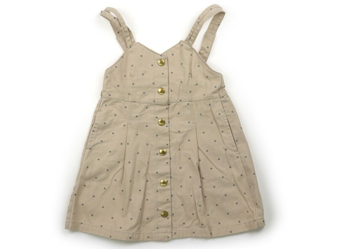 Jumpers - アプレレクール apres les cours ジャンパースカート 90 女の子 ベージュ・ドット柄 子供服 ベビー服 キッズ アウトレット ユーズド 【中古】キッズ・ベビー・マタニティ