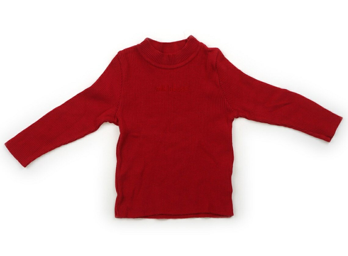 ミキハウス miki HOUSE ニット・セーター 90 女の子 レッド 子供服 ベビー服 キッズ アウトレット ユーズド 【中古】キッズ・ベビー・マタニティ