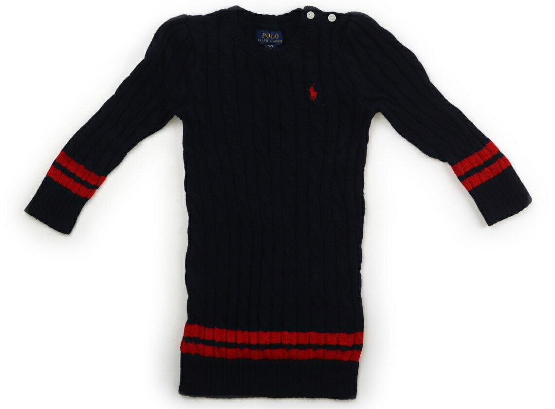 ポロラルフローレン POLO RALPH LAUREN ワンピース 90 女の子 ネイビー・レッド 子供服 ベビー服 キッズ アウトレット ユーズド 【中古】キッズ・ベビー・マタニティ