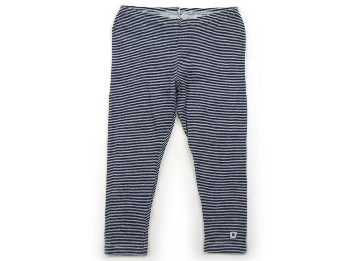 プチバトー PETIT BATEAU レギンス 95 男の子 紺、ボーダー柄 子供服 ベビー服 キッズ アウトレット ユ..