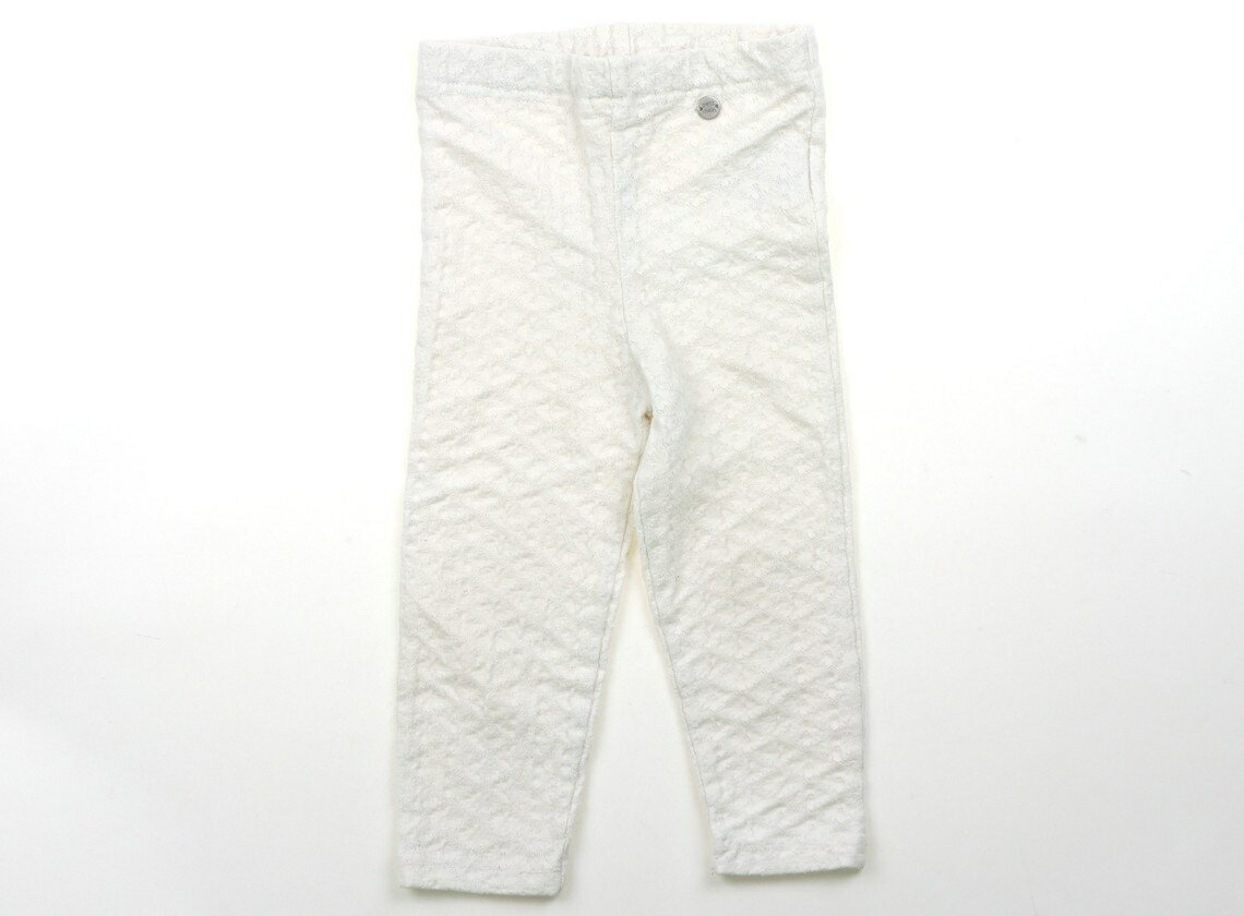 プティマイン petit main レギンス 90 女の子 白、花模様 子供服 ベビー服 キッズ アウトレット ユーズ..