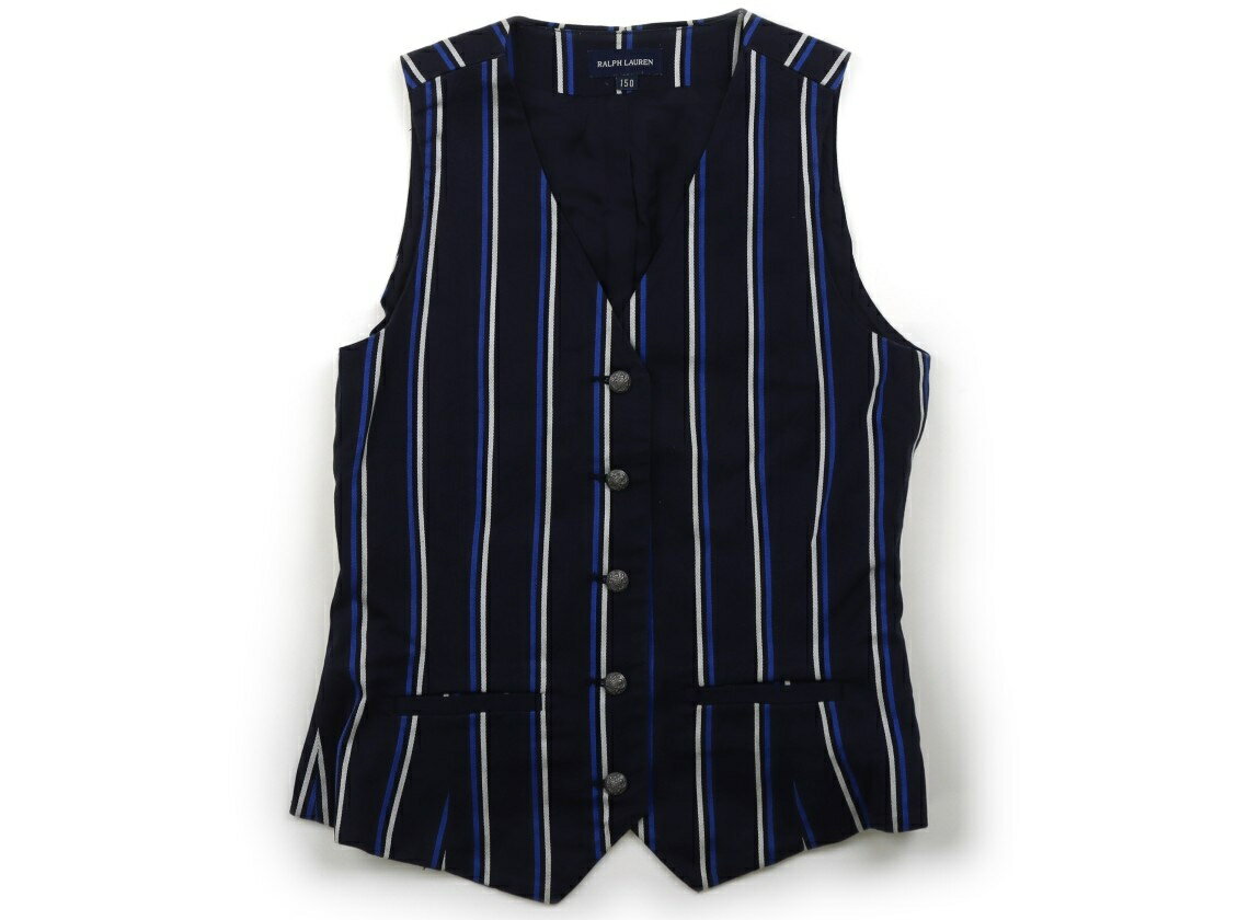 ラルフローレン Ralph Lauren ベスト 150 男の子 ネイビー、白・青ストライプ 子供服 ベビー服 キッズ アウトレット ユーズド 【中古】キッズ・ベビー・マタニティ