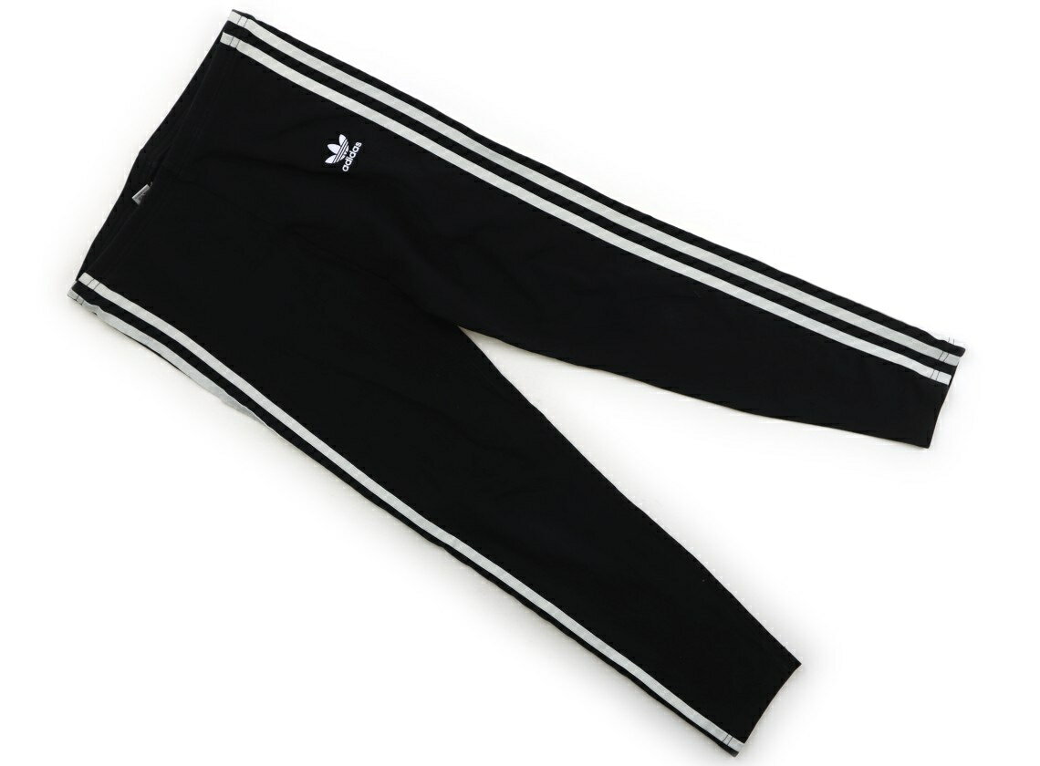 アディダス Adidas レギンス 150 女の子 ブラック・サイドライン 子供服 ベビー服 キッズ アウトレット ユーズド 【中古】キッズ・ベビー・マタニティ