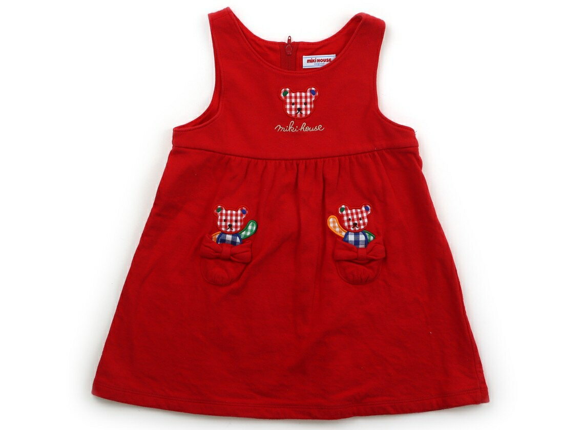 ミキハウス miki HOUSE ジャンパースカート 80 女の子 レッド 子供服 ベビー服 キッズ アウトレット ユーズド 【中古】キッズ・ベビー・マタニティ