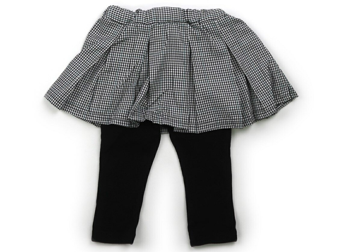 プティマイン petit main スカート 80 女の子 ブラック×グリーンチェック・ブラック 子供服 ベビー服 キッズ アウトレット ユーズド 【中古】キッズ・ベビー・マタニティ