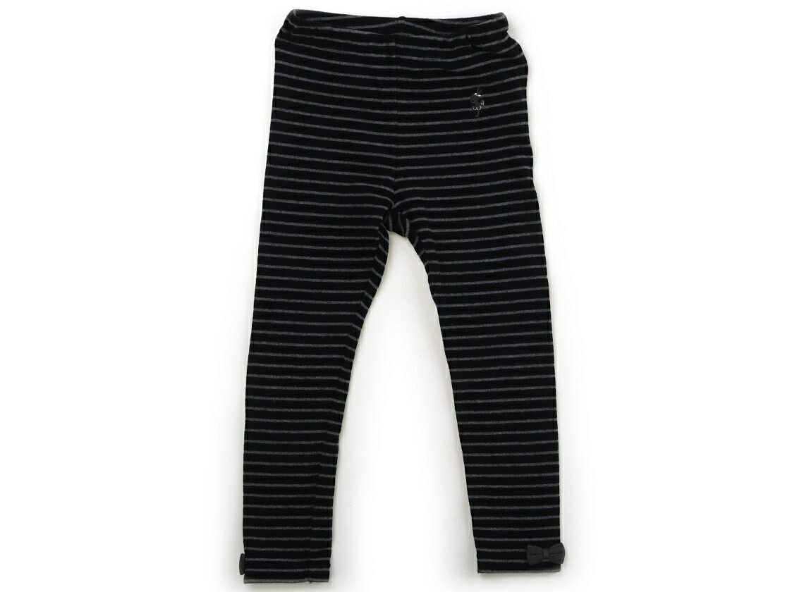 ニットプランナー（KP） Knit Planner(KP) レギンス 110 女の子 ブラック・グレー・ボーダー 子供服 ベ..