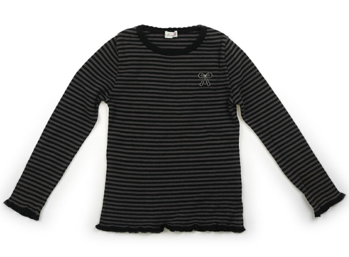 Rakuten - ニットプランナー（KP） Knit Planner(KP) Tシャツ・カットソー 120 女の子 グレー、黒、ボーダー 子供服 ベビー服 キッズ アウトレット ユーズド 【中古】キッズ・ベビー・マタニティ