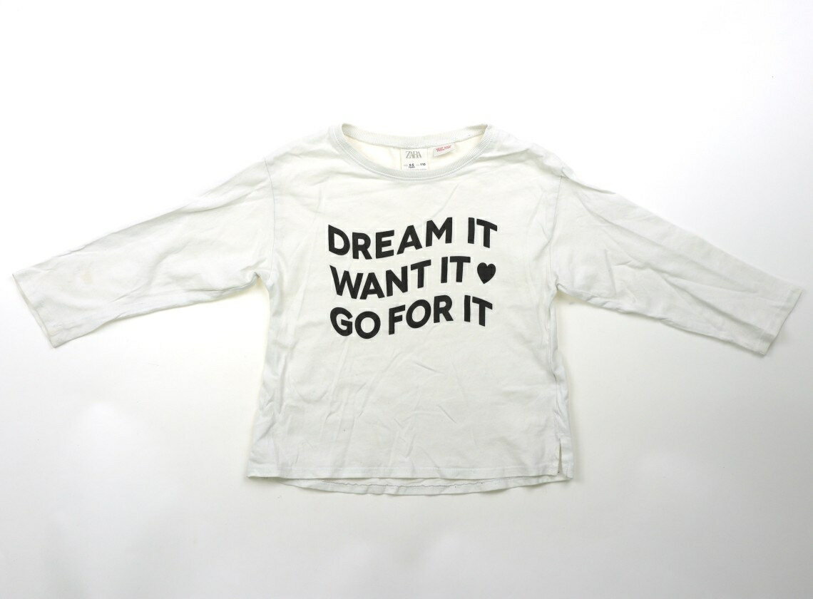 Rakuten - ザラ ZARA Tシャツ・カットソー 110 女の子 白、黒 子供服 ベビー服 キッズ アウトレット ユーズド 【中古】キッズ・ベビー・マタニティ