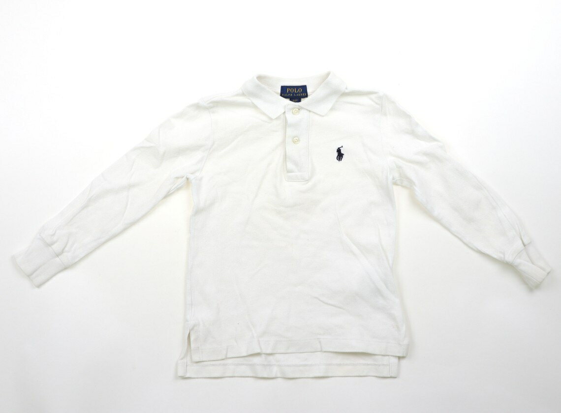 ポロラルフローレン POLO RALPH LAUREN ポロシャツ 90 男の子 オフ白・ネイビー刺繍 子供服 ベビー服 キッズ アウトレット ユーズド 【中古】キッズ・ベビー・マタニティ
