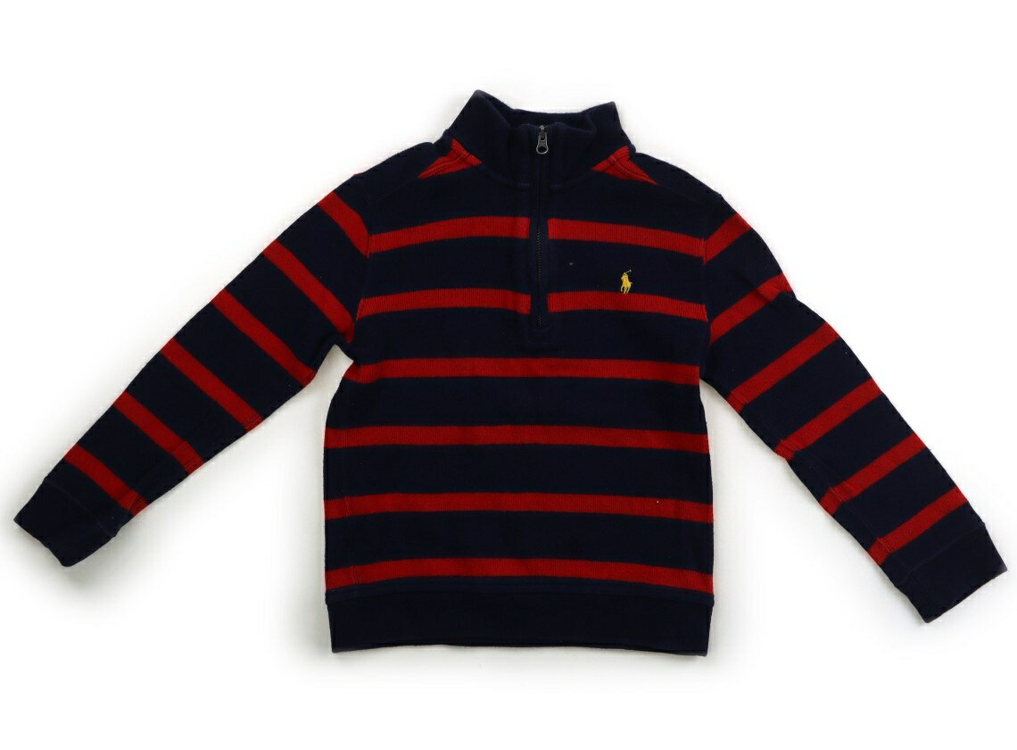 ポロラルフローレン POLO RALPH LAUREN トレーナー・プルオーバー 120 男の子 ネイビー・レッドボーダー 子供服 ベビー服 キッズ アウトレット ユーズド 【中古】キッズ・ベビー・マタニティ