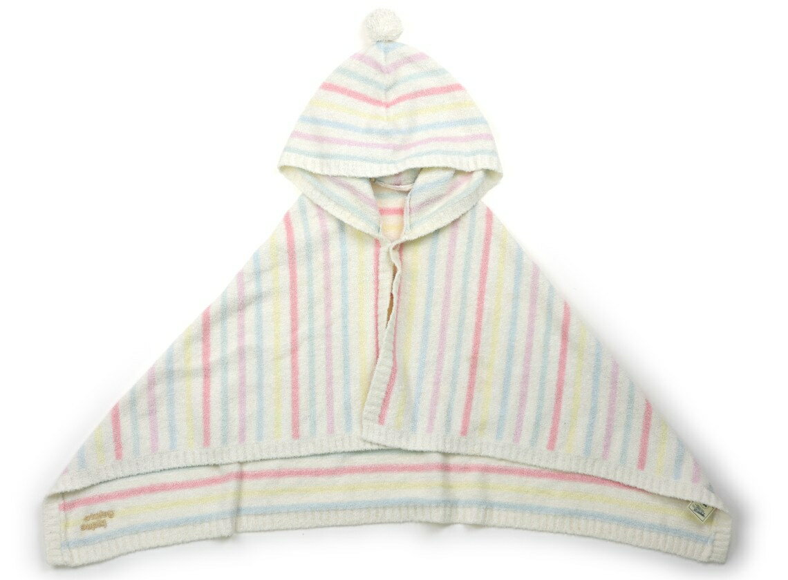 ジェラピケ gelato pique ポンチョ ベビー用品 女の子 アイボリー、ピンク・ブルー・黄色ボーダー 子供服 ベビー服 キッズ アウトレット ユーズド 【中古】キッズ・ベビー・マタニティ
