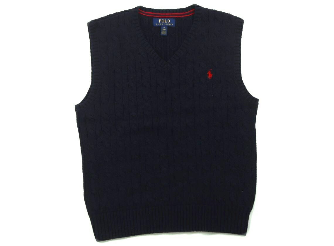 ポロラルフローレン POLO RALPH LAUREN ベスト 150 男の子 ネイビー 子供服 ベビー服 キッズ アウトレット ユーズド 【中古】キッズ・ベビー・マタニティ