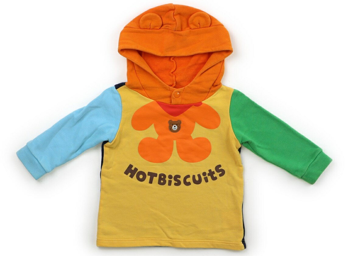 　ブランド 　Hot Biscuits(ホットビスケッツ) 　カテゴリー 　パーカー 　サイズ 　80サイズ 　色 　イエロー・クマ 　状態 　★★（返品不可） 　記名 　なし 　ジャンル 　Girl 全体に色褪せ・若干の毛羽立ち・袖と袖口...