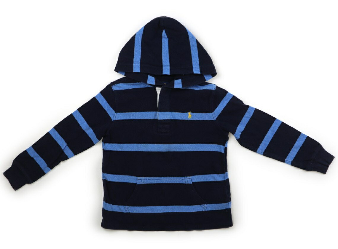 ポロラルフローレン POLO RALPH LAUREN パーカー 120 男の子 ネイビー・ブルー・ボーダー 子供服 ベビー服 キッズ アウトレット ユーズド 【中古】キッズ・ベビー・マタニティ