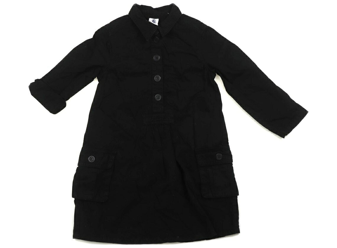 プチバトー PETIT BATEAU ワンピース 110 女の子 黒 子供服 ベビー服 キッズ アウトレット ユーズド 【中古】キッズ・ベビー・マタニティ