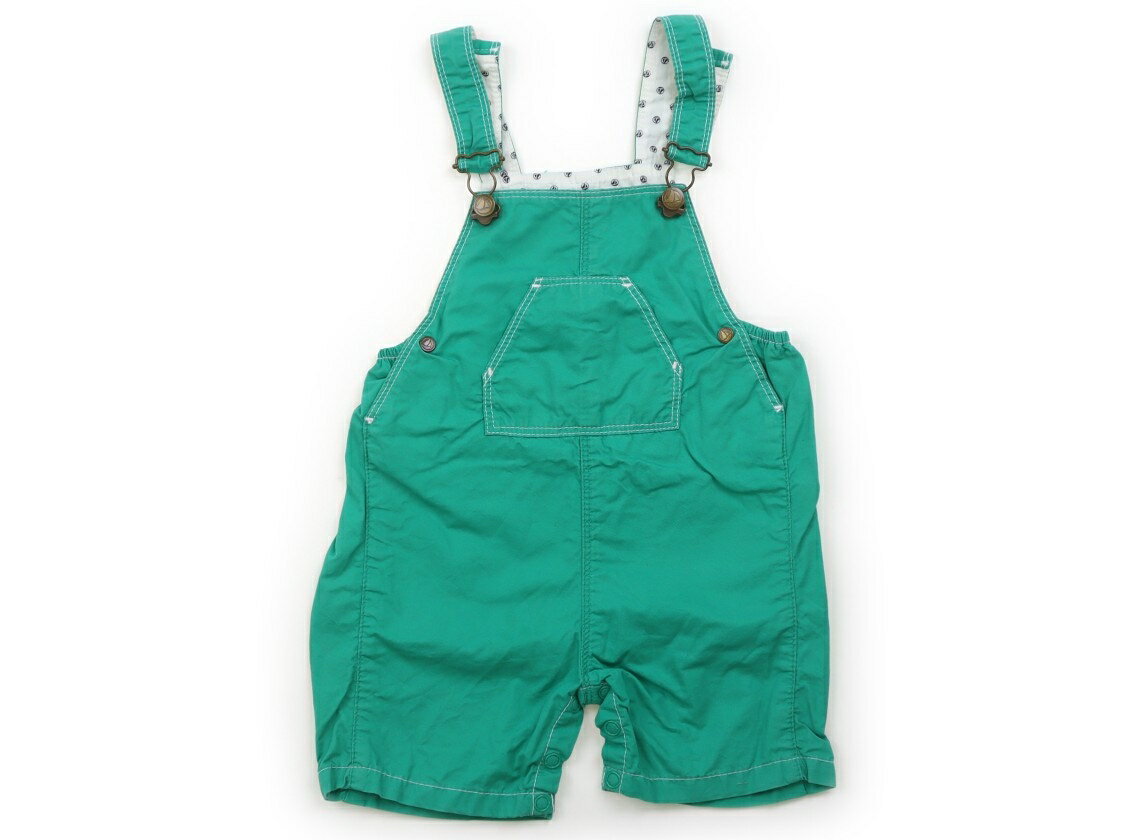 プチバトー PETIT BATEAU ベビーオーバーオール 70 男の子 グリーン 子供服 ベビー服 キッズ アウトレット ユーズド 【中古】キッズ・ベビー・マタニティ