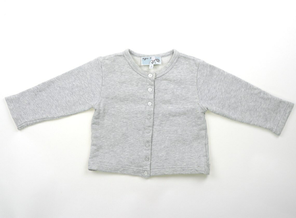 アニエスベー agnes.b カーディガン 90 女の子 グレー 子供服 ベビー服 キッズ アウトレット ユーズド 【中古】キッズ・ベビー・マタニティ
