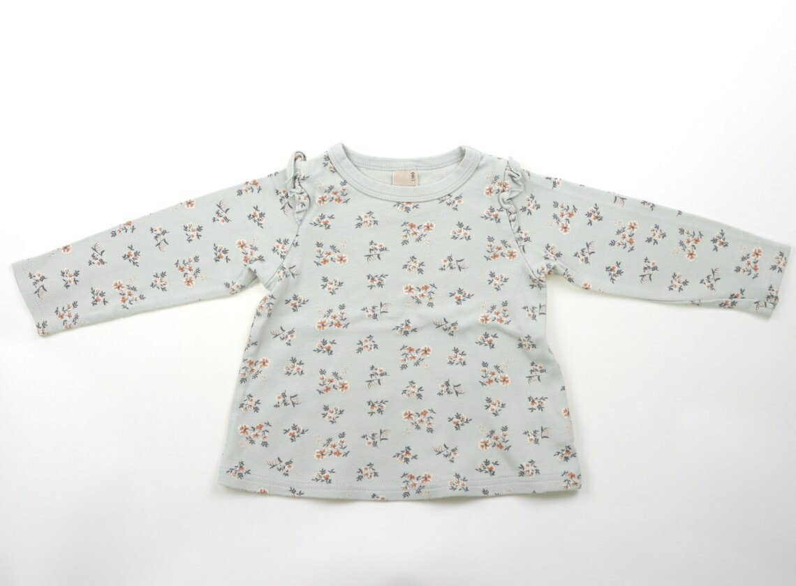 Rakuten - プティマイン petit main Tシャツ・カットソー 100 女の子 ライトブルー、花柄 子供服 ベビー服 キッズ アウトレット ユーズド 【中古】キッズ・ベビー・マタニティ