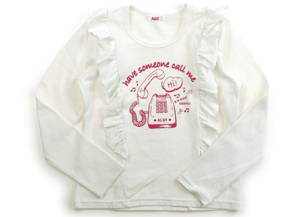 Rakuten - アルジー ALGY Tシャツ・カットソー 150 女の子 オフ白・ピンク・電話・フリル 子供服 ベビー服 キッズ アウトレット ユーズド 【中古】キッズ・ベビー・マタニティ