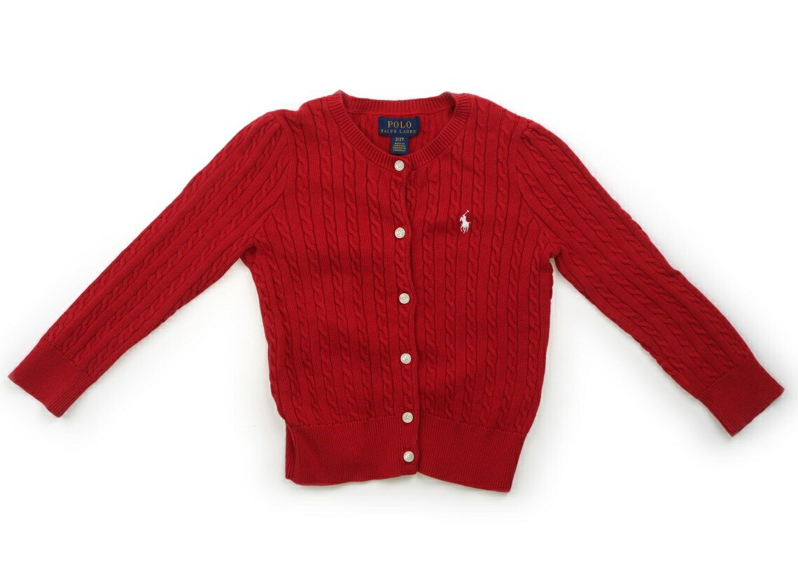 ポロラルフローレン POLO RALPH LAUREN カーディガン 90 女の子 レッド 子供服 ベビー服 キッズ アウトレット ユーズド 【中古】キッズ・ベビー・マタニティ