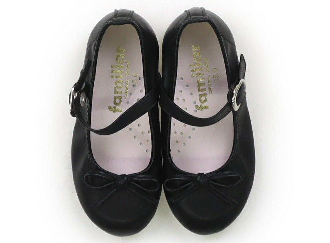 ファミリア familiar フラットシューズ・スリッポン 靴15cm〜 女の子 ブラック 子供服 ベビー服 キッズ..