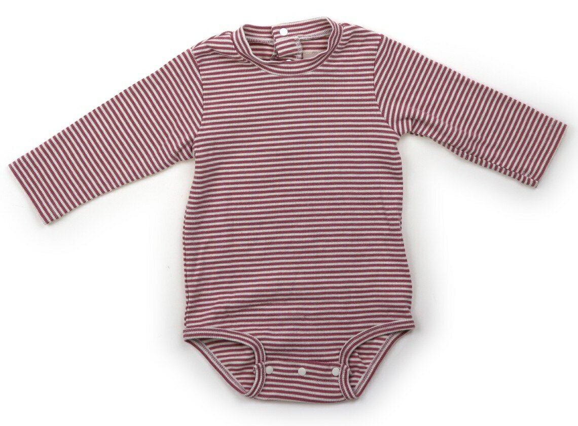 Rakuten - プティマイン petit main ロンパース 80 女の子 ピンク、ボーダー 子供服 ベビー服 キッズ アウトレット ユーズド 【中古】キッズ・ベビー・マタニティ