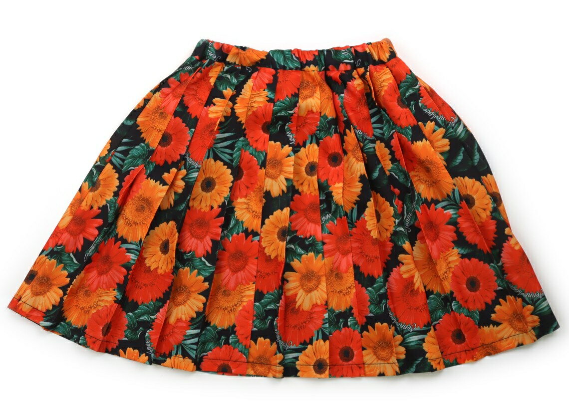 ジェニィ JENNI スカート 130 女の子 花柄ブラックオレンジイエローグリーン 子供服 ベビー服 キッズ アウトレット ユーズド 【中古】キッズ・ベビー・マタニティ