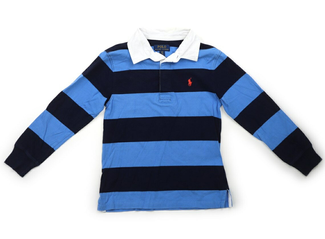 ポロラルフローレン POLO RALPH LAUREN Tシャツ・カットソー 140 男の子 ボーダー柄ブルーネイビー 子供服 ベビー服 キッズ アウトレット ユーズド 【中古】キッズ・ベビー・マタニティ
