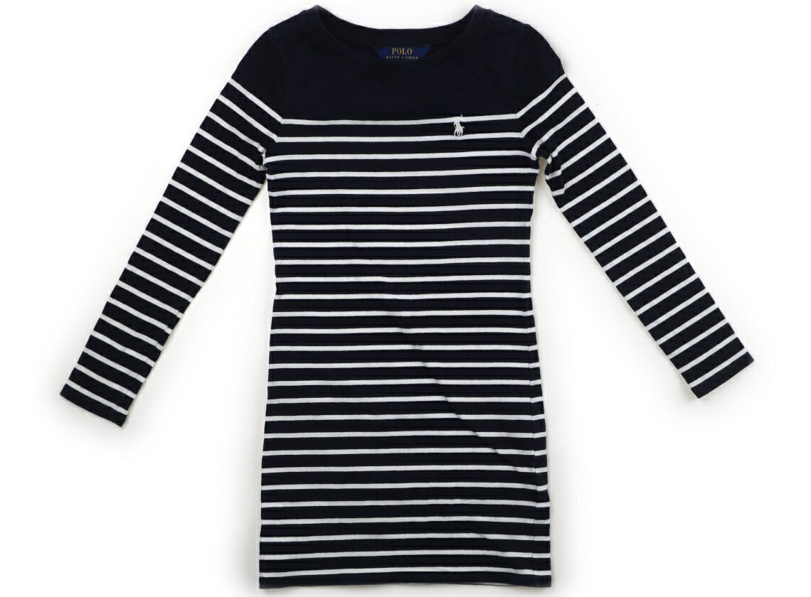 ポロラルフローレン POLO RALPH LAUREN ワンピース 130 女の子 ネイビー・ホワイトボーダー 子供服 ベビー服 キッズ アウトレット ユーズド 【中古】キッズ・ベビー・マタニティ