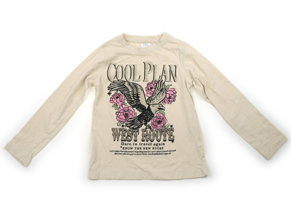ザラ ZARA Tシャツ・カットソー 130 女の子 オフホワイト 子供服 ベビー服 キッズ アウトレット ユーズド 【中古】キッズ・ベビー・マタニティ