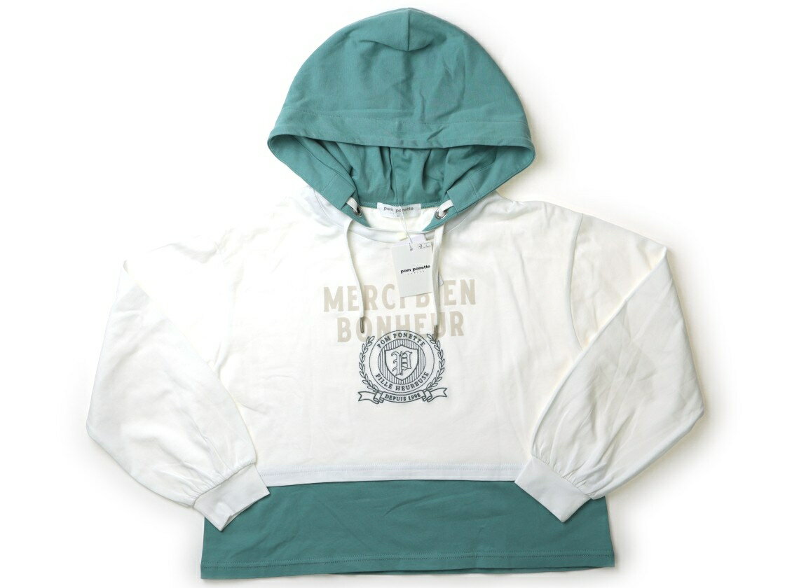 Rakuten - ポンポネット pom ponette パーカー 150 女の子 白、緑 子供服 ベビー服 キッズ アウトレット ユーズド 【中古】キッズ・ベビー・マタニティ