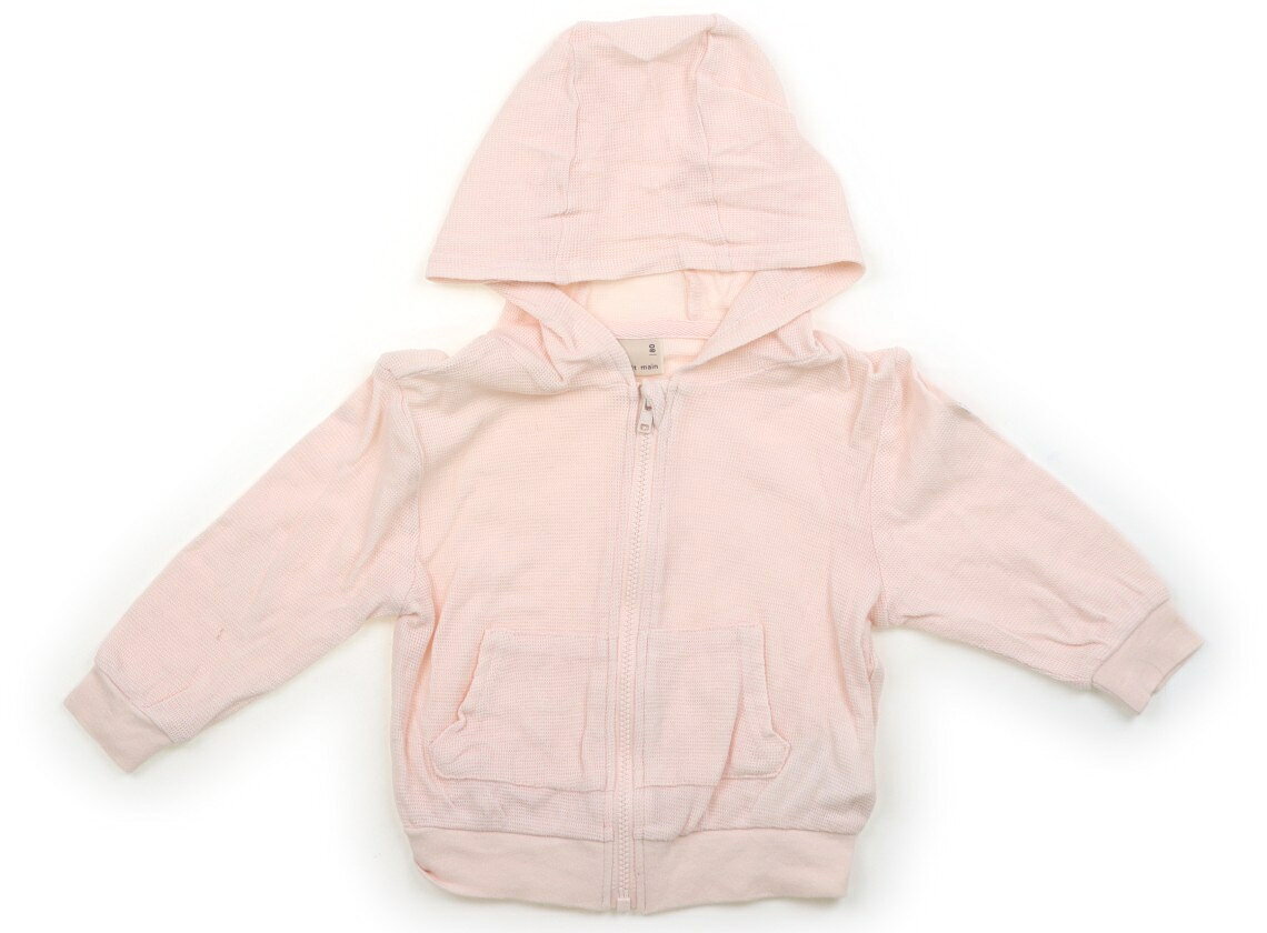 プティマイン petit main パーカー 80 女の子 コーラルピンク 子供服 ベビー服 キッズ アウトレット ユーズド 【中古】キッズ・ベビー・マタニティ