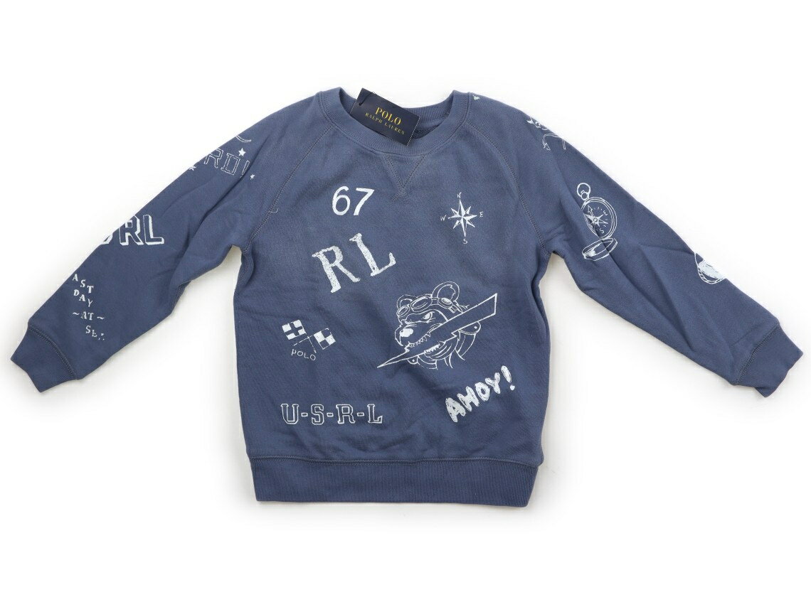 ポロラルフローレン POLO RALPH LAUREN トレーナー・プルオーバー 120 男の子 スモーキーブルー・総柄 子供服 ベビー服 キッズ アウトレット ユーズド 【中古】キッズ・ベビー・マタニティ