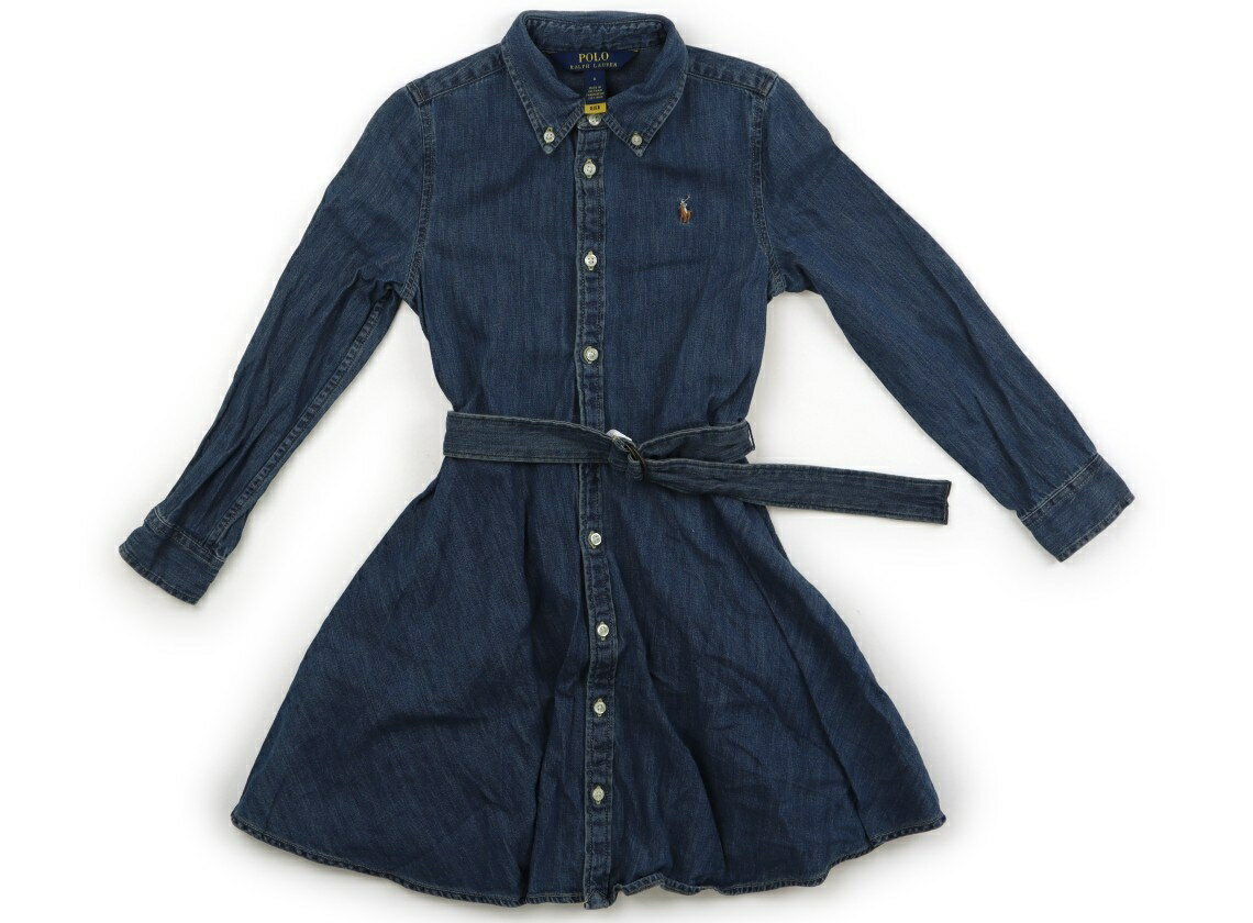 ポロラルフローレン POLO RALPH LAUREN ワンピース 120 女の子 ブルー 子供服 ベビー服 キッズ アウトレット ユーズド 【中古】キッズ・ベビー・マタニティ